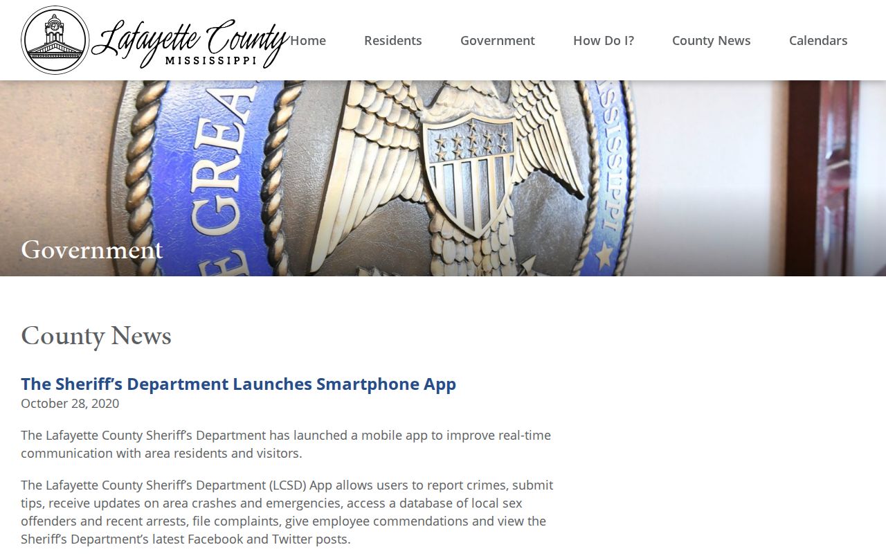 Lafayette County sheriff app recent arrests release limitation