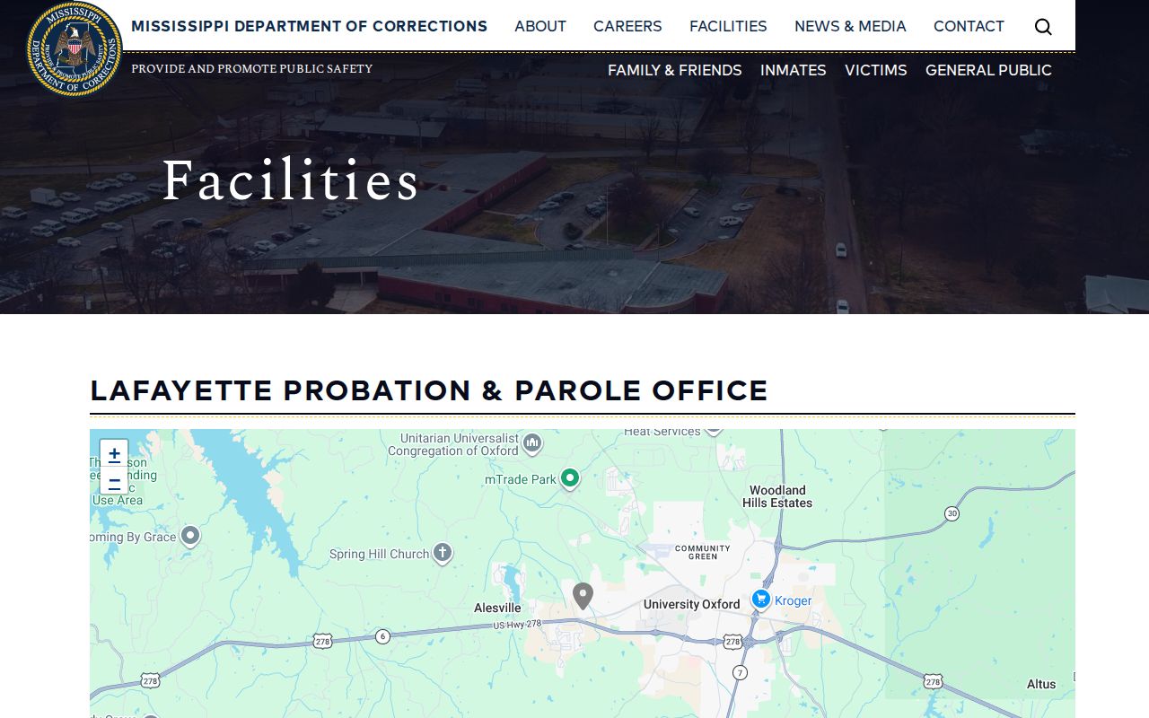 Lafayette County probation and parole office record