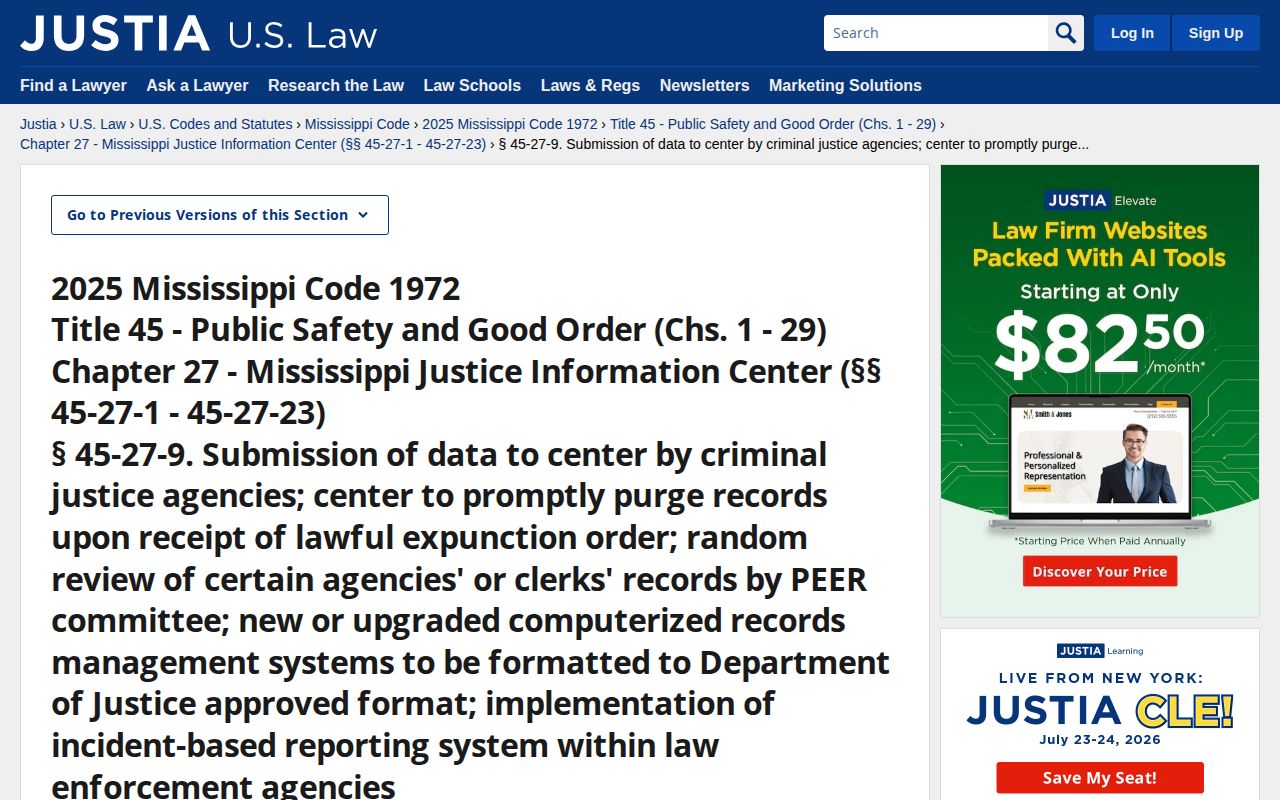 Mississippi statute governing custody photographs in Lafayette released mugshot records